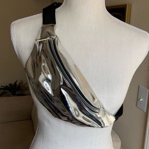 Metallic Silver Fanny Pack